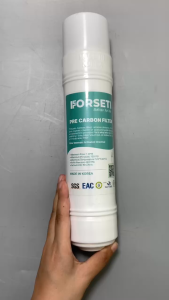 Lõi Pre Carbon FORSETI Nhập Khẩu Hàn Quốc 10Inch Dạng U (U-Type) Cắm Nhanh Giúp Loại Bỏ Chất Hữu Cơ Và Bảo Vệ Màng RO Dùng Được Cho Máy Korihome