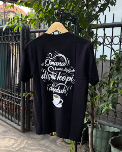 Desain Kaos Keren - Desain Perkopian Penikmat Kopi - Kaos Kopi - Bahan Combed 20s Adem Tebal Sablon Awet