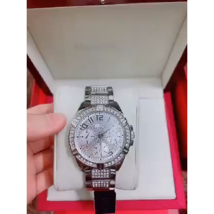 [Promo] Jam Tangan Wanita Guess W1156L1 Bedazzle Silver Dial Stainless Steel Original Garansi 2 Tahun [✔COD][100% Authentic]