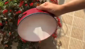 RIXTON 6 Inch Tambourine Drum Musical Tambourine Round Percussion Gift for KTV Party / Dance(Tambourine Drum 6 inch)