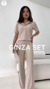 Celana Panjang Cutbray Knit Wanita Highwaist Jumbo