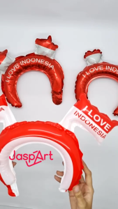 Bando Foil Balon MERAH PUTIH /Bando Balloon / bando DIRGAHAYU RI Balon HUT RI 17 AGUSTUS