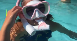 Bộ kính lặn ống thở POPO TUO với 2 van ngăn nước 100% mắt kính cường lực cho bé từ 6 tuổi