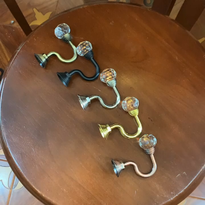 2pcs Hook Kristal Gorden Cantolan Tali Gorden Besi Kaitan Gorden Hok Bola Kristal