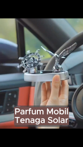 CATIANPAI Parfum Mobil Tenaga Solar Model Kemudi Kapal + Elang Unik Parfum Mobil Mewah Tahan Lama