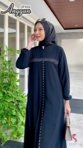Azahra Dress Baju Gamis Kondangan Bahan Ceruti Jatuh Terbaru 2024 Wanita Dewasa  Kekinian Mewah
