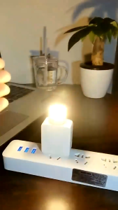 USB Lights By Night Mini LED Bulb Plug-in USB Atmosphere Light Warm White Ideal For Bedroom Bathroom Nursery Hallway Kitchen Car