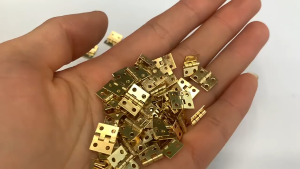 777 Mini 1 Inch Cabinet Drawer Butt Hinge Brass gold small hinge 25*17mm brass hinge
