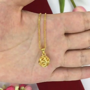 916 gold necklace for women gold clavicle ripple ladys luck bead necklace send bracelet & ring 24k gold clavicle ripple necklace ladys luck bead necklace send bracelet & ring