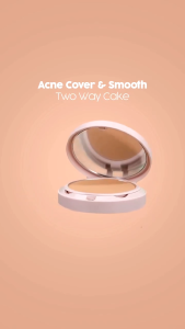 SEA MAKEUP Acne Cover & Smooth Two Way Cake | Pressed Powder and Matte Bedak Padat Compact Powder