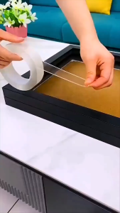 ALAmall เทปกาวนาโน เทปใสสารพัดประโยชน์ เทปกาว 2หน้า กันน้ำได้ ยึดติดเเน่น 1 เมตร หนา1.0มม.