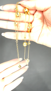 Anklets Gold Plated 916 Gelang Kaki Emas Sadur 24K Emas Korea
