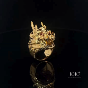 N1165 Nhẫn nam có lót lòng thiết kế hình ĐẦU RỒNG sang trọng cao cấp JOJO