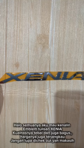 Emblem Logo Tulisan Xenia Chrome