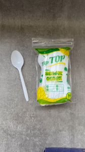 Sendok Cendol TIPTOP Putih isi 50 Pcs / Sendok Dawet Cendol Sup Es Buah Medium Teh Panjang