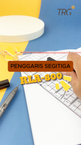 TRG Triangle Acrylic Ruler RLA-800 30cm - Penggaris Segitiga Pegangan Besar Akrilik Mahasiswa Teknik Design Arsitek 30 cm