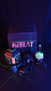 KEELAT 12/16 Lines 360° Rotary Laser Level Self-Leveling Cross Line Laser Tool with Remote Control Adjustable Measuring for Construction DIY