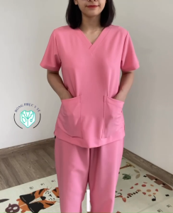 Bộ Scrubs Cao Cấp COTTON Bộ Đồ Cổ Tim Mầm non Bệnh việnSpa Bộ điều dưỡng