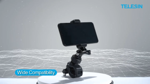 TELESIN Motor Handlebar Mount Super Clamp Bike Bicycle Clip Motorcycle Mount GoPro Mount DJ-HBM-001