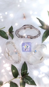 Kẹp càng cua cào tóc gắp tóc đám mây thạch trong đính đá pha lê cỡ lớn 11 cm sang trọng - thương hiệu Vợ Chồng Tôi