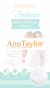 Ann Taylor Embrace Elastic Mattress Protector | Soft Protective & Hypo-Allergic (Single / Super Single / Queen / King)