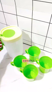 Teko Set Gelas Plastik Picther Jug Tempat Minuman Infused Water