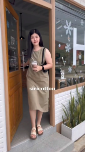 Minimal Dress : ชุดเดรสแขนกุดผ้าฝ้าย สไตล์มินิมอล