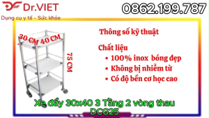 Xe 30x40 3 Tầng 2 vòng thau DCG25