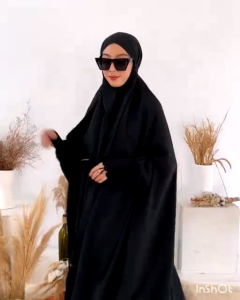 Jilbab Hijab Kerudung Bergo Instan French Khimar Plus Cadar Fatimah Syari Non Pad Khimar Jumbo Untuk Umroh Haji