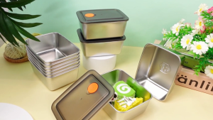 304 Stainless Steel Food Containers: Airtight Lids & Dishwasher Safe
