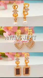 AT 047 - Anting xuping anting dewasa jurai permata lapis emas gold - Cute