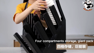 Durable Plastic Cups Holder Disposable Cup Rack Dust-proof Paper Cups Dispenser Kitchen Racks Home Cup Storage Rack