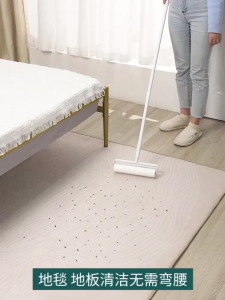 19cm/24cm Adjustable Lint Roller Long Pole Sticky Roller Mop Dust Sticky Remover Sticky Lint Roller Dust