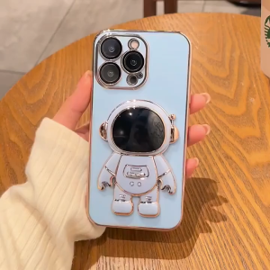 Soft Case Vivo Y18 NFC Silicon Astronot Standing Plating Premium Handphone