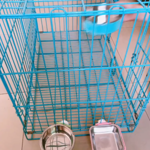 AGRO PET | Hanging Feeding Bowl Stainless Steel Cage Hanging Bowl Mangkuk Bergantung Kucing