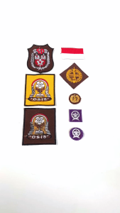 Badge Bet Sekolah Pramuka Bordir Tunas Pandu WOSM Bet SD OSIS SMP OSIS SMA dan Bendera Merah Putih