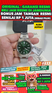ALBA ORIGINAL - ALBA AS9S67 X1 ALBA AS9S67X1 Men CT - Silver - Stainless Steel - Diameter 4CM- Water Resist 50 Meter - Jamdunia / Jam dunia JD18 # Jam Tangan Pria Jam Pria Jam Tangan Anti Air + ALBA AS9S 67 AS 9S 67 X1 AS9 S003