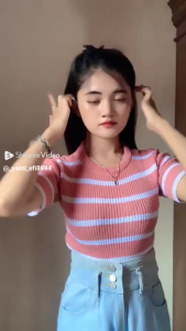 PASTER KNIT / ATASAN RAJUT WANITA PRES BODY / PASTER KNIT STRIPE / BLOUS WANITA TERBARU