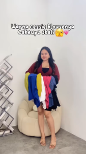 Atasan Blouse Wanita Cessie Crinkle Ukuran MLXL Jumbo Terbaru Wanita Blouse Cessie Bahan Crinkle Airflow Kekinian Cessie Blouse Wanita Crinkle Terlaris