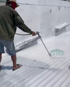 Sơn Chống Nóng Chống Han Rỉ Taiko CN-01/Chống Nóng Mái TônKim Loại Tấm Lợp Fibro Téc NướcTườngBê Tông GIẢM NHIỆT CHO MÁI TÔN TỪ 10-25 ĐỘ