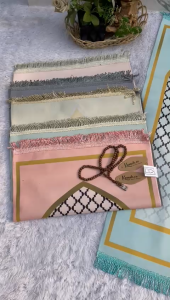 Sajadah midi suede pastel ukuran 55x105cm produk terbaru