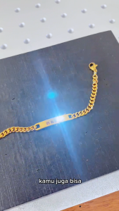 NAJWEL Cielo Bracelet Gelang anak Premium Custom nama Titanium Anti Karat Aksesoris Fashion Wanita