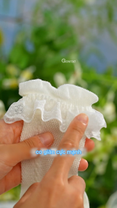 Tất lolita đính nơ GOMTAT họa tiết dễ thương vớ ren dệt kim chất liệu sợi poly cao cấp mềm mịn co giãn êm chân - ZH-160-1DOI