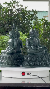 พระบูชา พระพุทธรูป พระแกะสลัก หินเขียว พระแก้วมรกต พระปางสมาธิ พระสิงห์หนึ่ง พระปางมารวิชัย หน้าตัก 5 นิ้ว พร้อมฐาน