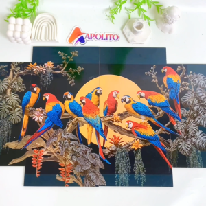 HIASAN DINDING PEMANDANGAN HEWAN KAKAKTUA SET ISI 4 AESTHETIC PARROT BIRD KAMAR DEKORASI RUMAH WALL DECOR AESTHETIC DECOR KAMAR
