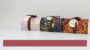 🇲🇾 Bronzing Jewelry Wedding Birthday Party Event Paper Candy Box With Ribbon Thank You Welcome Kotak Gula Majlis Kahwin