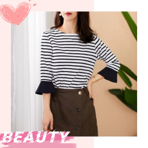 Sheii ราคาถูก เสื้อลายแถบแฟชั่น สำหรับคุณผู้หญิง ผ้านิ่มใส่สบาย แมทช์ลุคไหนก็ปังสุด เรียบหรูแต่ดูแพง ใส่ทำงานก็ดีใส่เที่ยวก็คือเริ่ดนะ รีบกดสั่งเล้ย