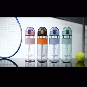 DXUU Botol Minum Olahraga Kantor Sekolah Infused Water Bottle 600ml BPA Free