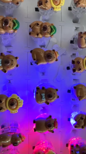 Nhẫn Đèn Led Capybara Nhẫn Nhựa Hở Chuột Lang Đồ Chơi Bé Gái Sanrio Hello Kitty Quà Tặng Đáng Yêu