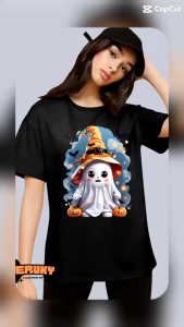 Kaos T-shirt Atasan Oversize |baju kaos oblong pria lengan pendek|kaos wanita HALLOWEEN